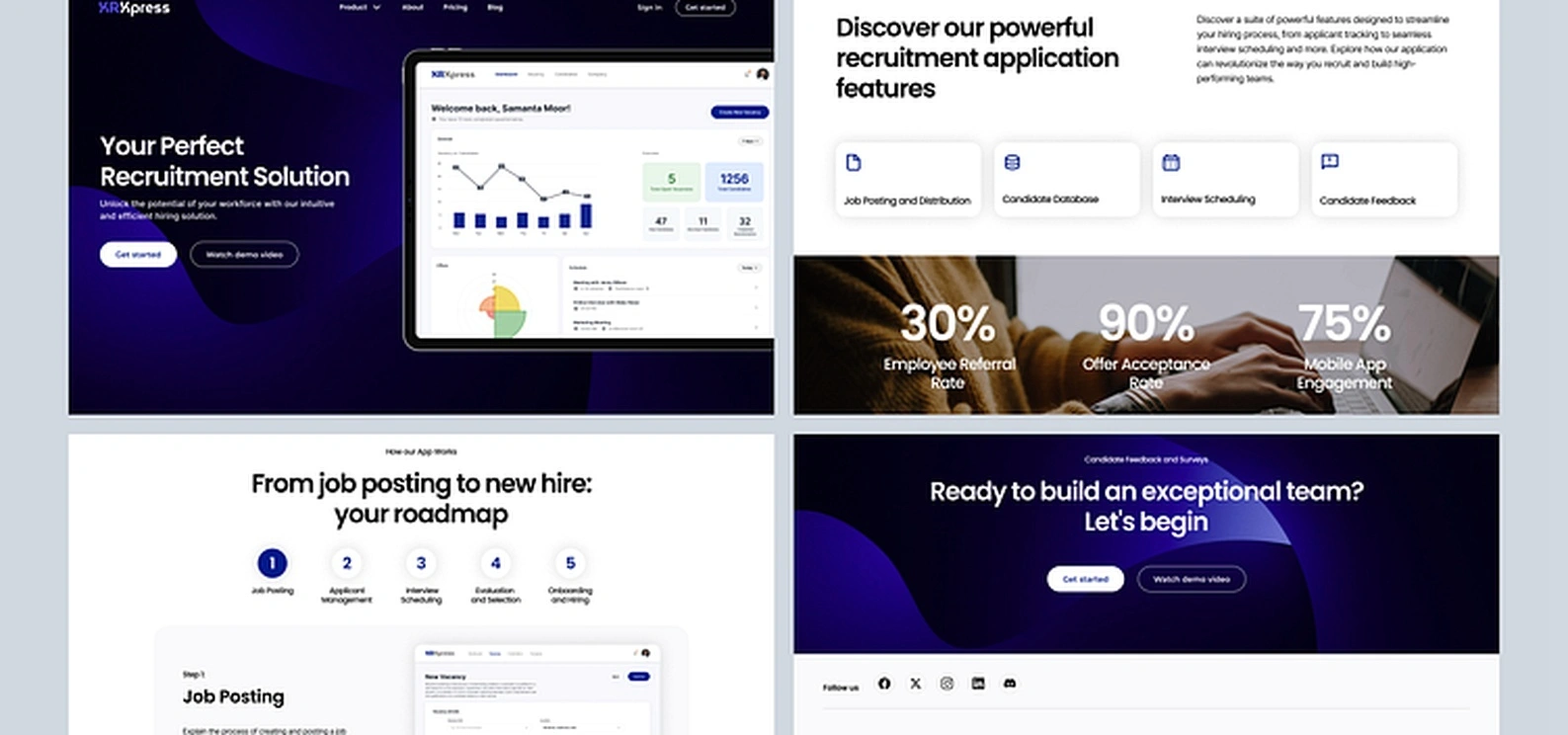digital recruitment platform interface